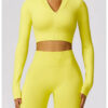 【Wankitu】Versatile, tight-fitting, seamless long-sleeved yoga jacket - Image 4