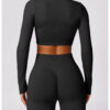 【Wankitu】Versatile, tight-fitting, seamless long-sleeved yoga jacket - Image 8