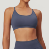 【Wankitu】Seamless cross-back yoga bra with beautiful back design - Image 6