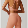 【Wankitu】Striped Tight Yoga Sports Bra with Beautiful Back Design - Image 4