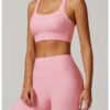 【Wankitu】Striped Tight Yoga Sports Bra with Beautiful Back Design - Image 6