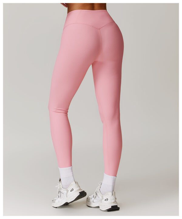 【Wankitu】Ribbed butt-lifting high-waisted yoga pants