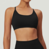 【Wankitu】Seamless cross-back yoga bra with beautiful back design - Image 5