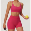 【Wankitu】Seamless cross-back yoga bra with beautiful back design - Image 13