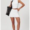 【Wankitu】3D bust-shaping short-sleeved skirt yoga set - Image 10