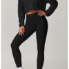 【Wankitu】Ribbed butt-lifting high-waisted yoga pants - Image 8