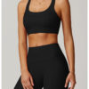 【Wankitu】Striped Tight Yoga Sports Bra with Beautiful Back Design - Image 12